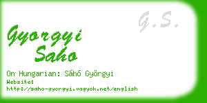 gyorgyi saho business card